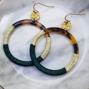 Tortoise Wrapped Resin Earrings
